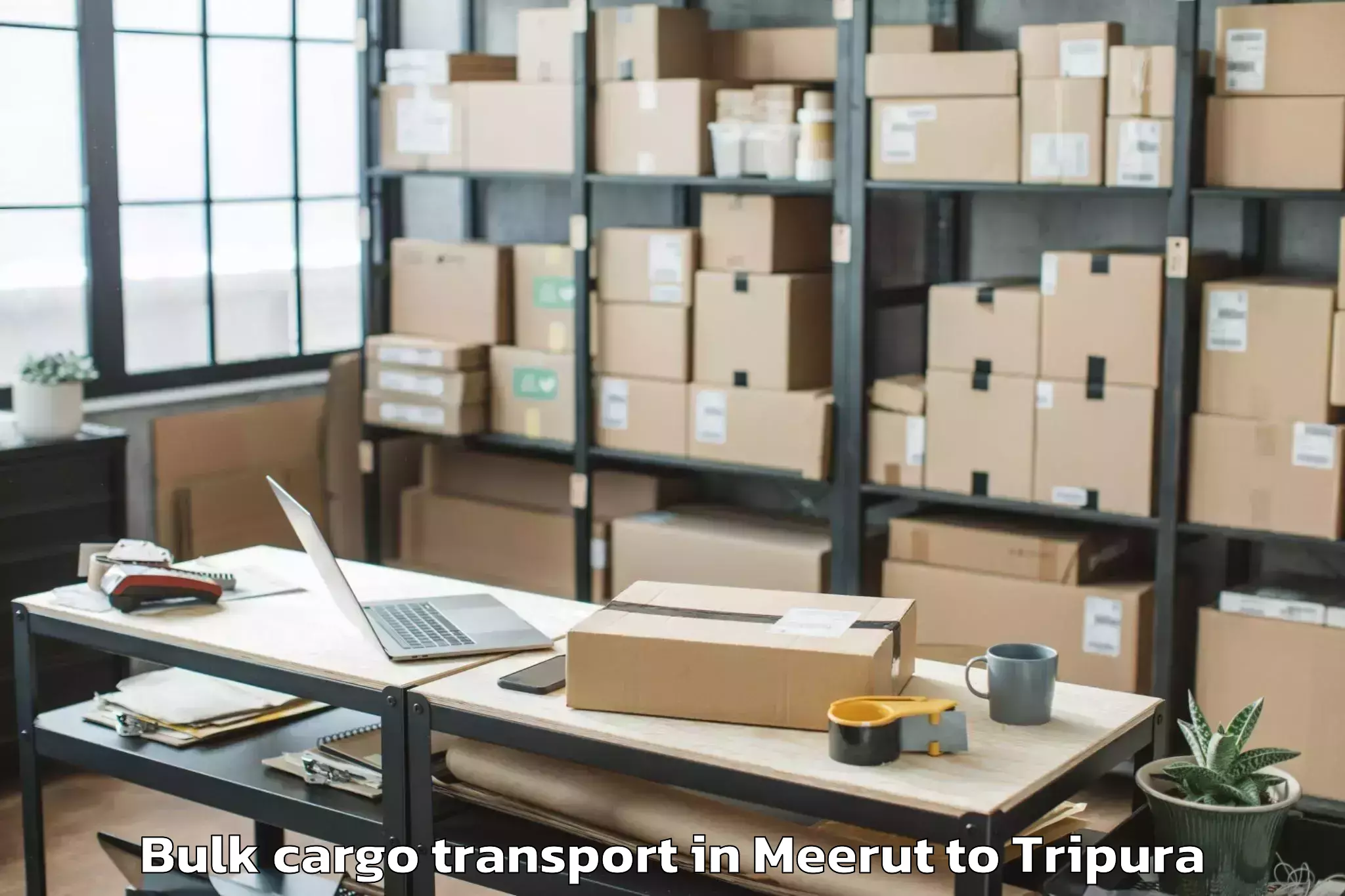 Get Meerut to Jampuijala Bulk Cargo Transport